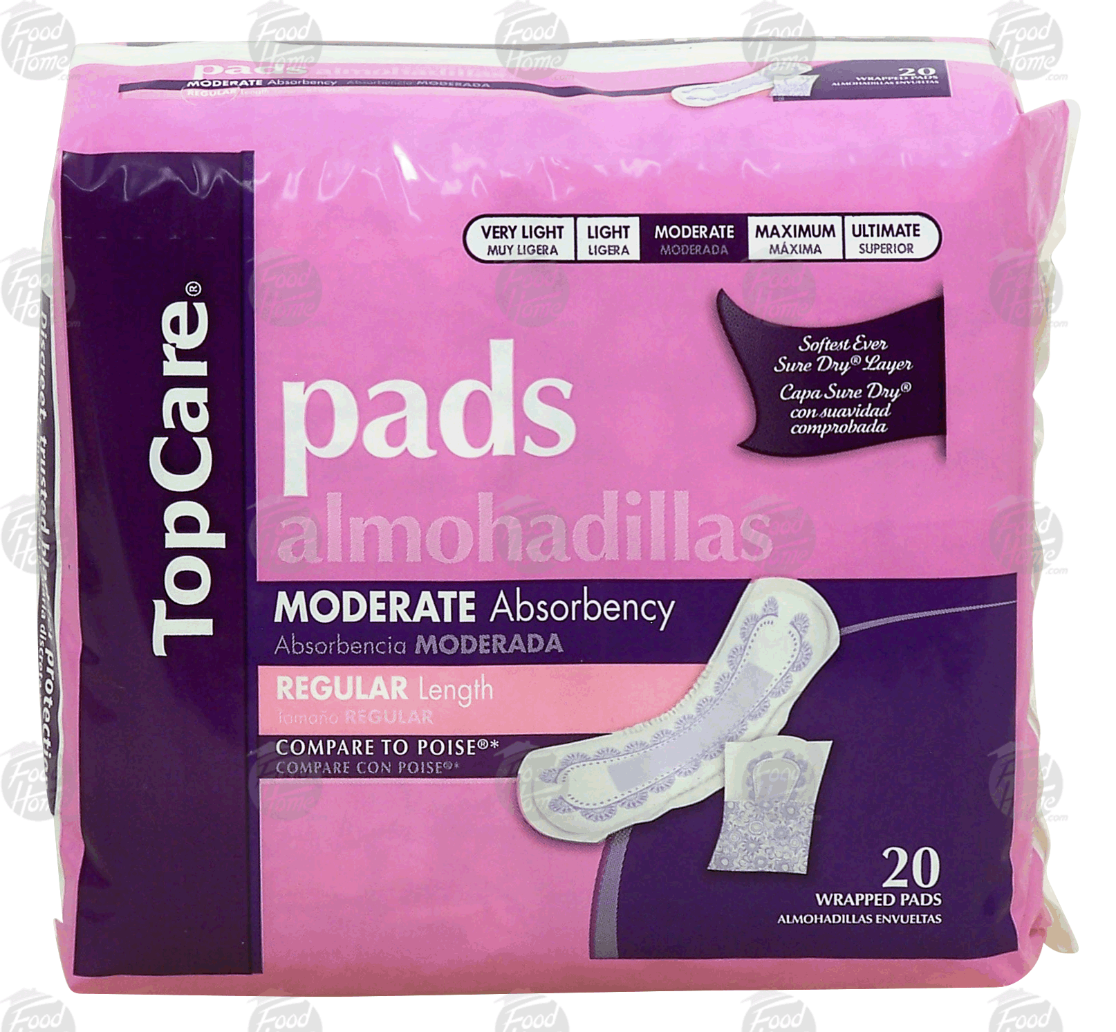 Top Care  pads, moderate absorbency, regular length Full-Size Picture